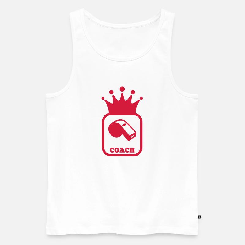Coach / Coaching / Trainer / Sport - Männer Premium Bio Tank Top - Weiß