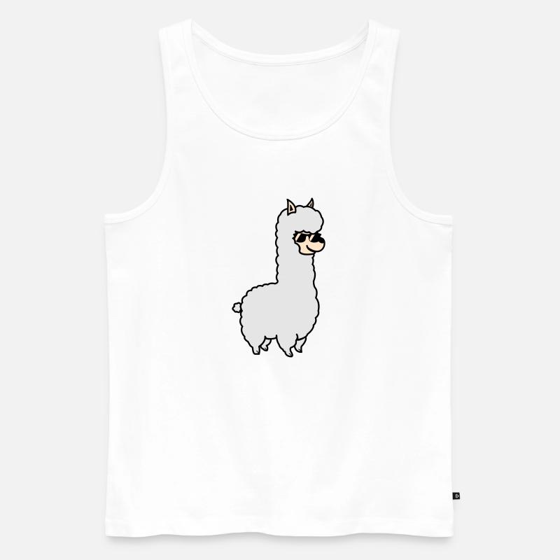 Alpaca Cool - Männer Premium Bio Tank Top - Weiß