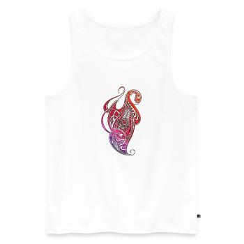 Mandala tatto - Débardeur bio Premium Homme - blanc - Devant - Michal (187cm)