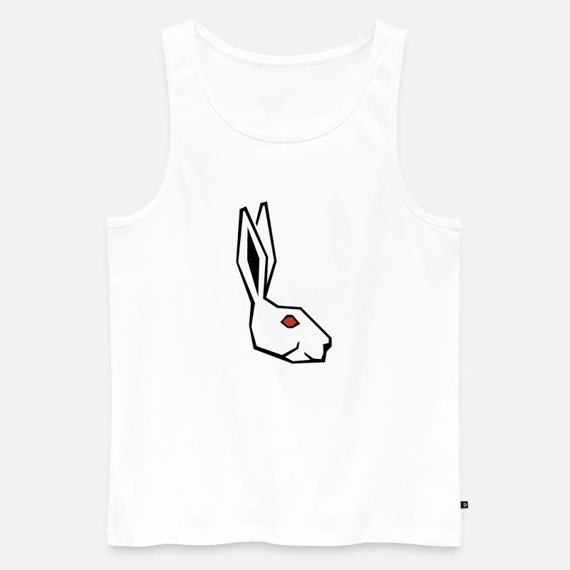 Hase - Männer Premium Bio Tank Top - Weiß