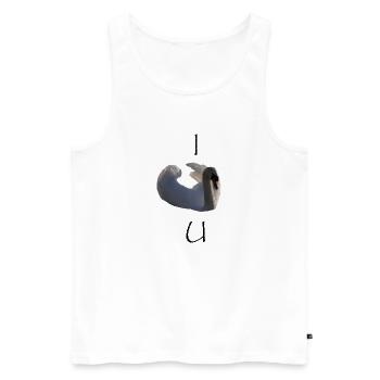 I swan you - I love you - Männer Premium Bio Tank Top - Weiß - Vorne - Michal (187cm)
