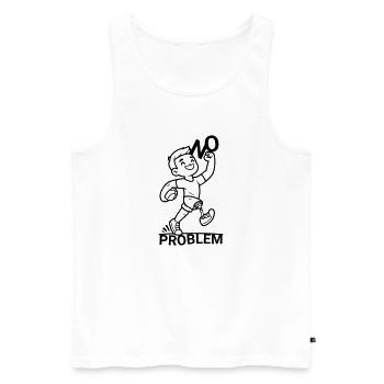 Leg prosthesis ? No problem! - Men's Premium Organic Tank Top - white - Front - AI Model Male 178 light (178cm)