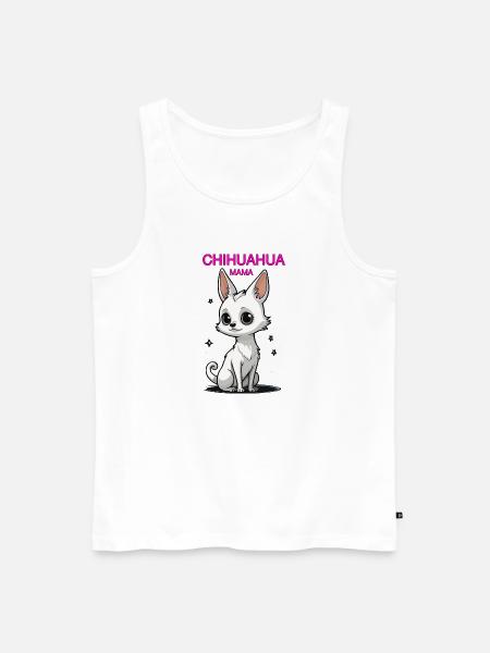 CHIHUAHUA MAMA - Männer Premium Bio Tank Top - Weiß
