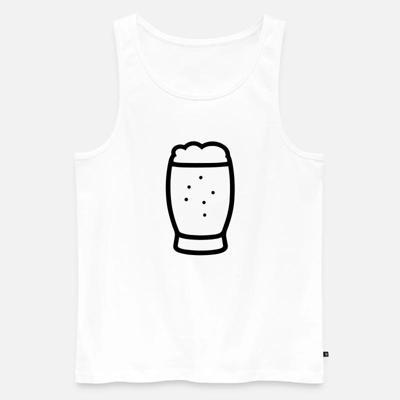 Bier - Männer Premium Bio Tank Top - Weiß