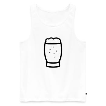 Bière - Débardeur bio Premium Homme - blanc - Devant - Michal (187cm)