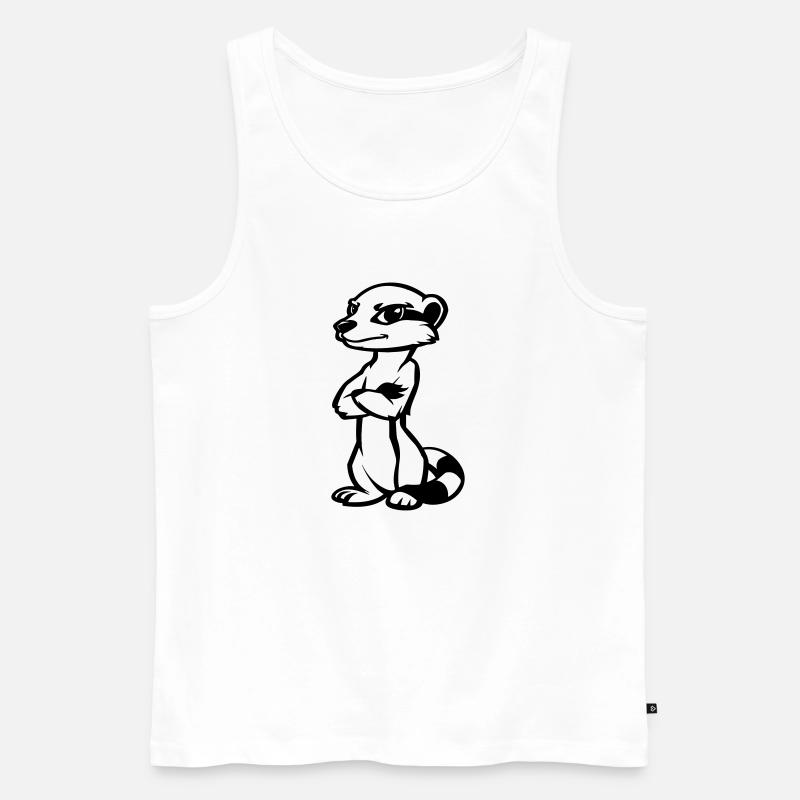 erdmännchen comic - Männer Premium Bio Tank Top - Weiß