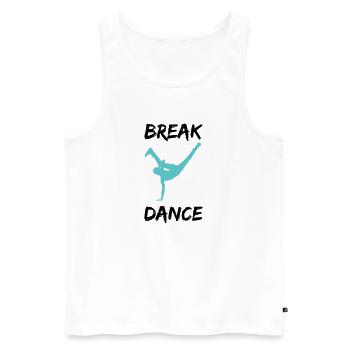 Breakdancer bboy - Men's Premium Organic Tank Top - white - Front - AI Model Male 178 light (178cm)