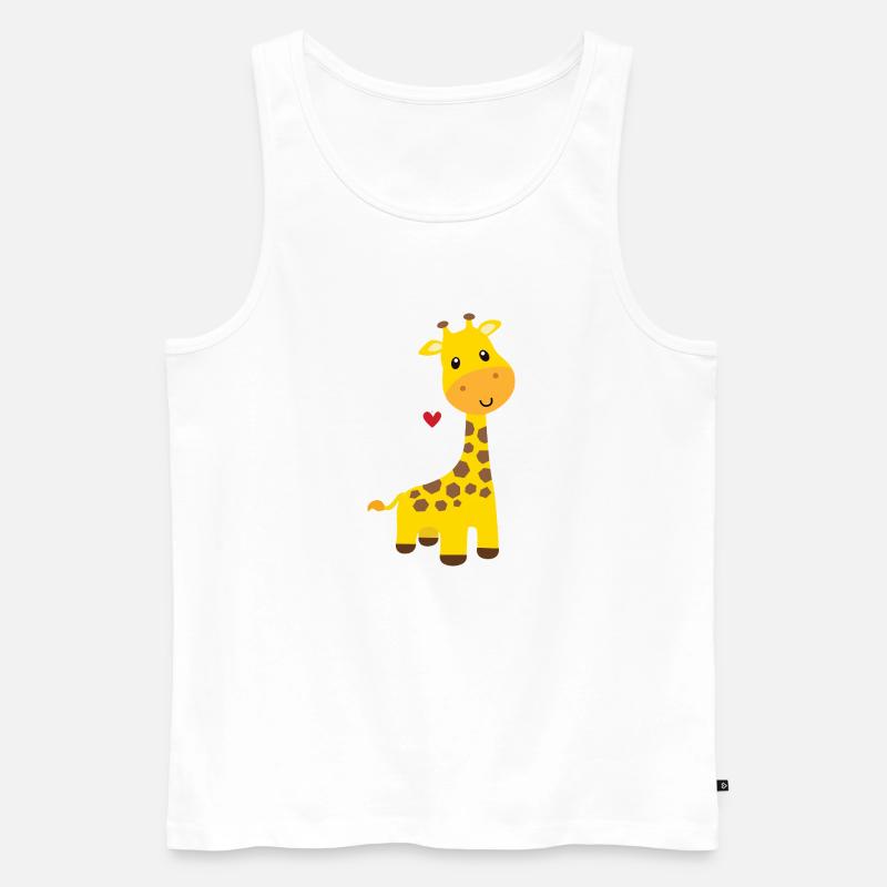 Giraffe - Men's Premium Organic Tank Top - white