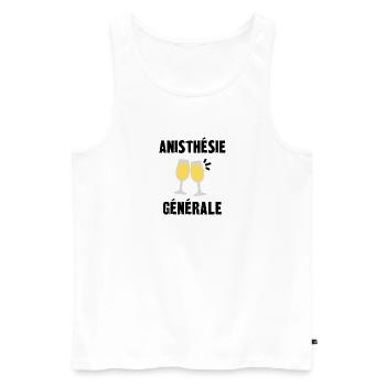 anisthésie générale - Débardeur bio Premium Homme - blanc - Devant - Michal (187cm)