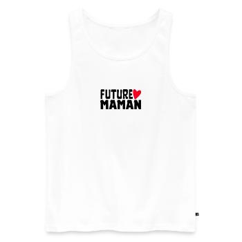 FUTURE MAMAN 3 - Débardeur bio Premium Homme - blanc - Devant - Michal (187cm)