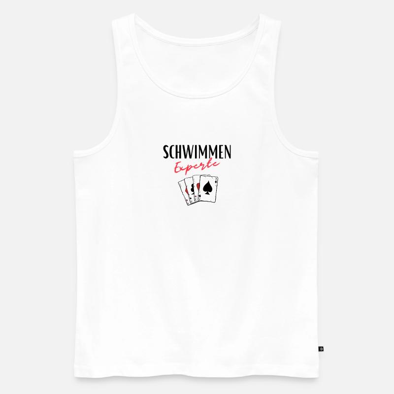 Schwimmen Experte - Männer Premium Bio Tank Top - Weiß