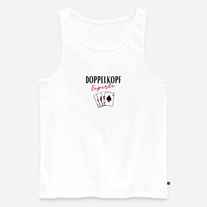 Doppelkopf Experte - Männer Premium Bio Tank Top - Weiß