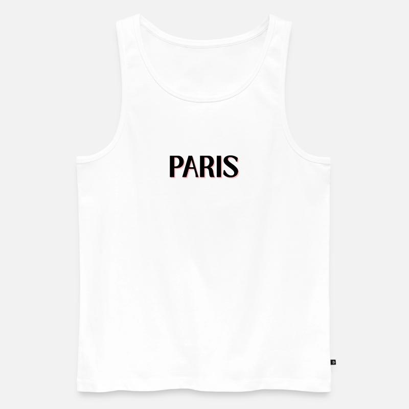PARIS - Männer Premium Bio Tank Top - Weiß