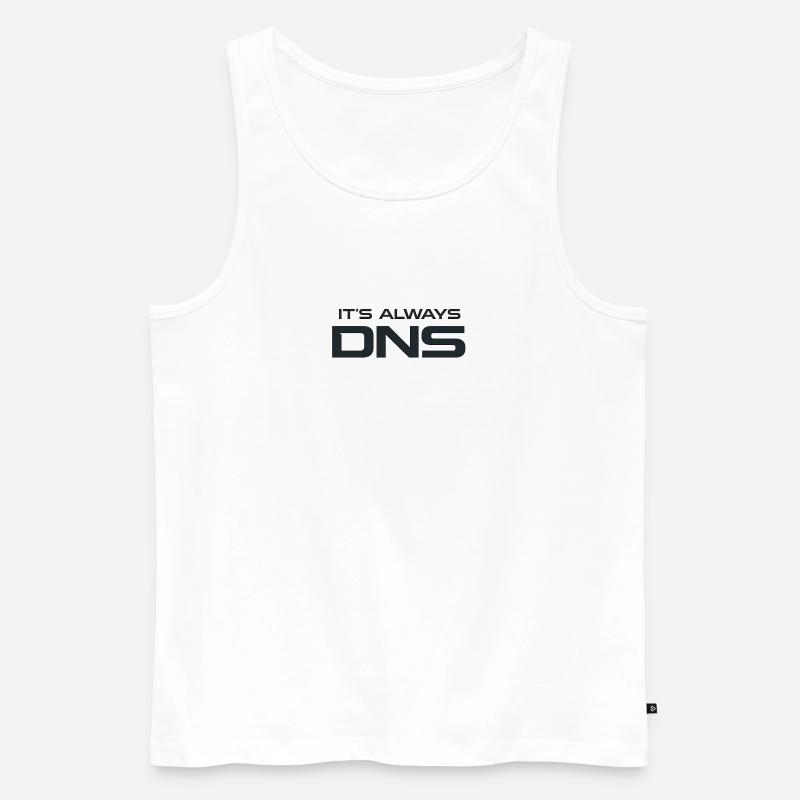 DNS Always: Tech Typography - Männer Premium Bio Tank Top - Weiß
