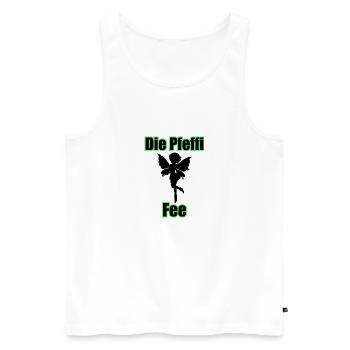 Die Pfeffi Fee - Männer Premium Bio Tank Top - Weiß - Vorne - AI Model Male 178 light (178cm)