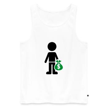 Business Geld Hustle - Männer Premium Bio Tank Top - Weiß - Vorne - AI Model Male 178 light (178cm)