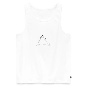 Mont Stickman - Débardeur bio Premium Homme - blanc - Devant - AI Model Male 178 light (178cm)