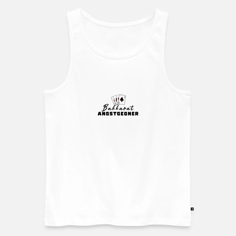Bakkarat Angstgegner - Männer Premium Bio Tank Top - Weiß
