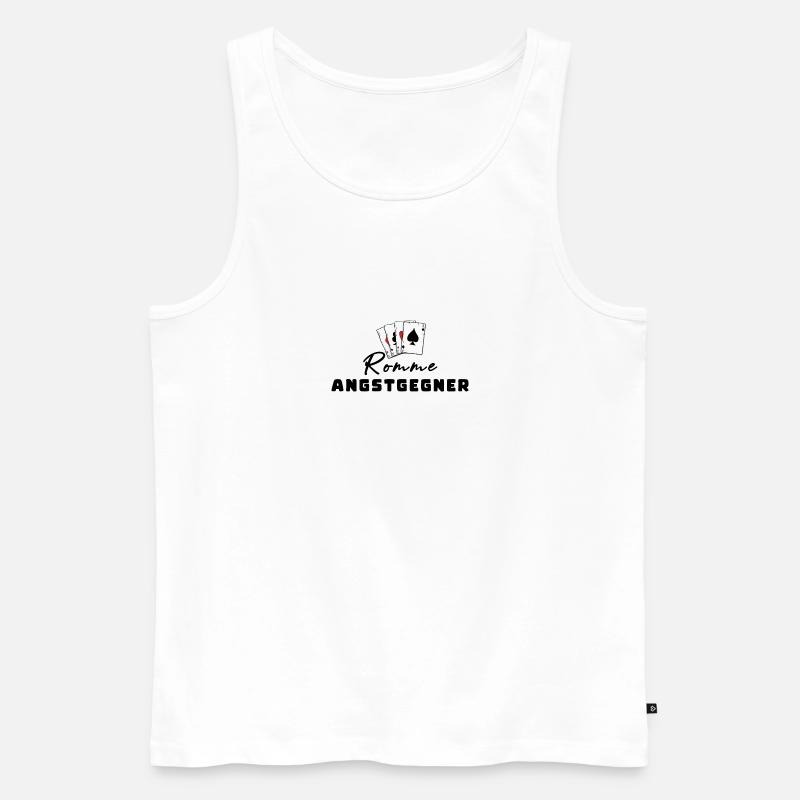 Romme Angstgegner - Männer Premium Bio Tank Top - Weiß