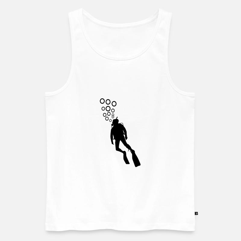 Diving Dive tauchen - Männer Premium Bio Tank Top - Weiß