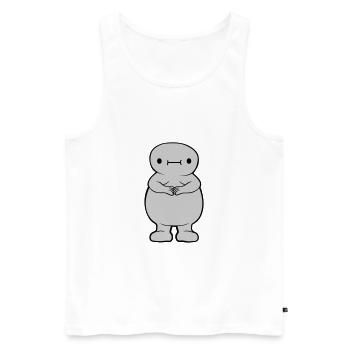 Thick sweet fat sack - Men's Premium Organic Tank Top - white - Front - AI Model Male 178 light (178cm)