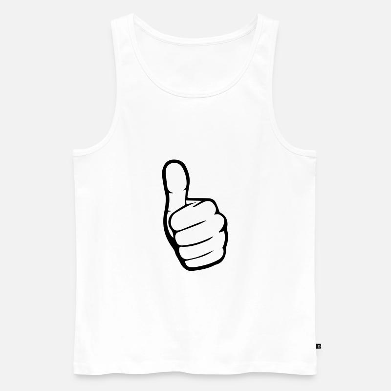 Like Hand - Männer Premium Bio Tank Top - Weiß