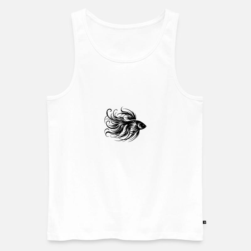 Prächtiger Kampffisch Gattung Labyrinthfisch - Männer Premium Bio Tank Top - Weiß