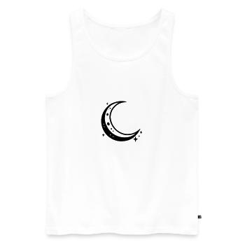 Mond Mondsichel - Männer Premium Bio Tank Top - Weiß - Vorne - AI Model Male 178 light (178cm)