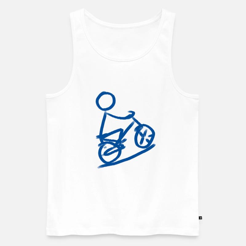 Fahrrad - Männer Premium Bio Tank Top - Weiß
