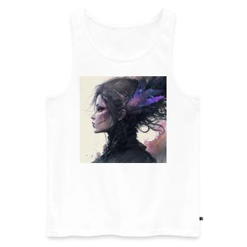 Eat clean lift mean - Men's Premium Organic Tank Top - white - Front - Michal (187cm)