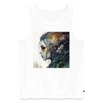 It s not about perfection it s about progress - Männer Premium Bio Tank Top - Weiß - Vorne - Michal (187cm)