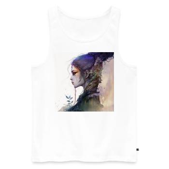 No excuses just results - Männer Premium Bio Tank Top - Weiß - Vorne - AI Model Male 178 light (178cm)