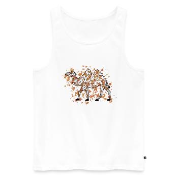 Camell GeomeTRIX bunt - Männer Premium Bio Tank Top - Weiß - Vorne - Michal (187cm)