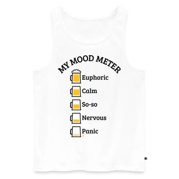 My Mood Meter (Beer Drinker / V1 / POS) - Men's Premium Organic Tank Top - white - Front - Michal (187cm)