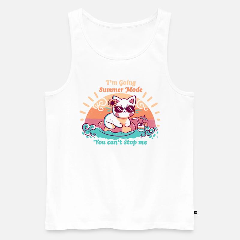 Sommer-Modus - Männer Premium Bio Tank Top - Weiß