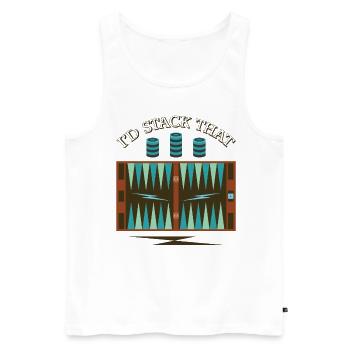Backgammon Spiel - Männer Premium Bio Tank Top - Weiß - Vorne - Michal (187cm)