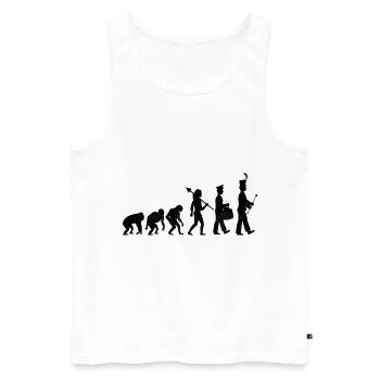 Marching Band Evolution Lustige Marching Instrumente - Männer Premium Bio Tank Top - Weiß - Vorne - Michal (187cm)