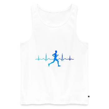 Jogging Cross Country Course De Course Hommes - Débardeur bio Premium Homme - blanc - Devant - Michal (187cm)