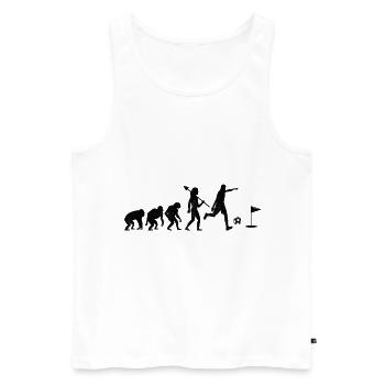 Footgolf Evolution Foot Golf Playing Footgolfers F - Men's Premium Organic Tank Top - white - Front - AI Model Male 178 light (178cm)