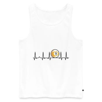 Billiard Heartbeat Snooker Pool Chalk Billiard Pla - Men's Premium Organic Tank Top - white - Front - Michal (187cm)