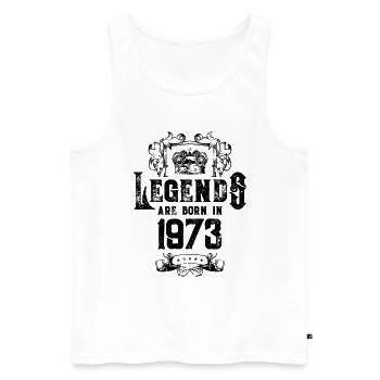 1973 legends geburtstag - Männer Premium Bio Tank Top - Weiß - Vorne - Michal (187cm)