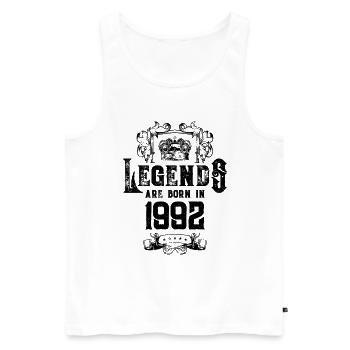 1992 legends geburtstag - Männer Premium Bio Tank Top - Weiß - Vorne - Michal (187cm)