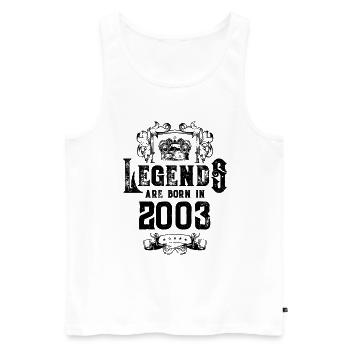 2003 legends birthday - Men's Premium Organic Tank Top - white - Front - Michal (187cm)