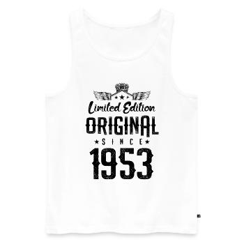 Édition limitée 1953 - Débardeur bio Premium Homme - blanc - Devant - Michal (187cm)