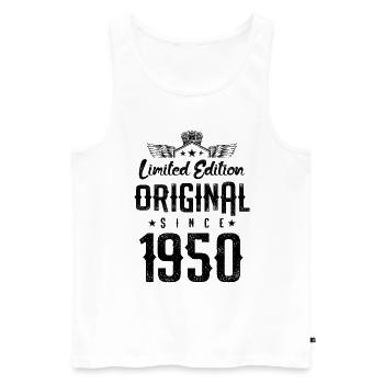 Édition limitée 1950 - Débardeur bio Premium Homme - blanc - Devant - Michal (187cm)