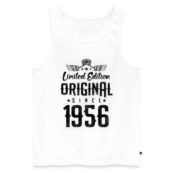 1956 limited edition - Men's Premium Organic Tank Top - white - Front - AI Model Male 178 light (178cm)