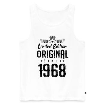 1968 limited edition - Männer Premium Bio Tank Top - Weiß - Vorne - Michal (187cm)