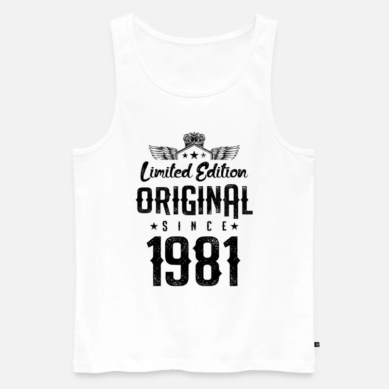 Édition limitée 1981 - Débardeur bio Premium Homme - blanc