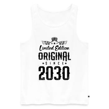 2030 limited edition - Men's Premium Organic Tank Top - white - Front - AI Model Male 178 light (178cm)