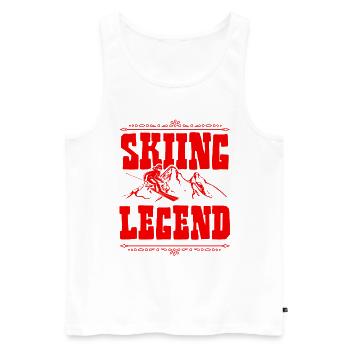 Ski Legend - Men's Premium Organic Tank Top - white - Front - Michal (187cm)